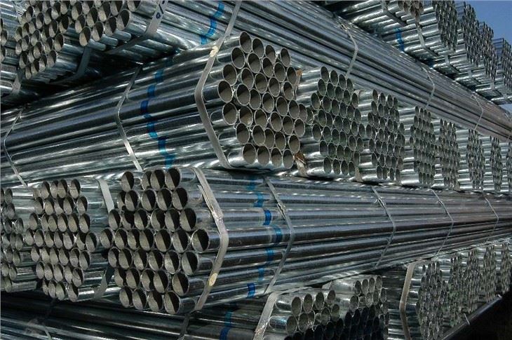 BS1387 أنابيب الصلب الملحومة الكربونية بالغمس الساخن أنابيب الصلب المجلفن